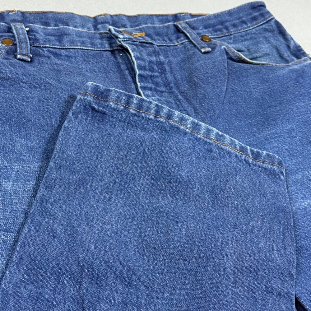 Wrangler Cowboy Cut Original Fit Straight Leg Blue Denim Jeans Mens 38x32